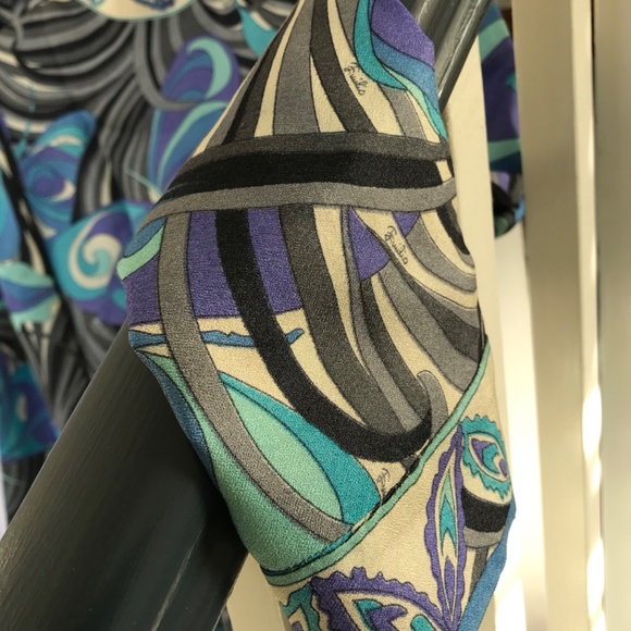 Vintage 60's PUCCI Silk Lounge Pants and Top Small EUC - Picture 4 of 10